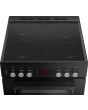 Beko EDC634K 60cm Double Oven Electric Cooker with Ceramic Hob - Black