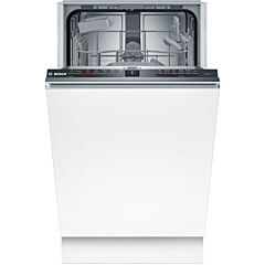 Bosch SPV2HKX02G Built-In Series 2, Fully-Integrated Slimline Dishwasher, 45 Cm With Cutlery Basket