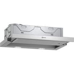 Neff D46BR22N1B Stainless Steel N 30, Telescopic Cooker Hood, 60 Cm, Silver Metallic