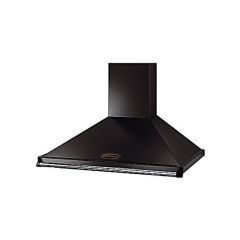 Rangemaster Classic 110cm Cooker Hood Black with Chrome Rail CLAHDC110BC/ 89280