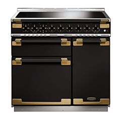 Rangemaster ELS90EIGB/BE Black / Brass Elise Luxe 90 Inductionblack With Black / Antique Brass Trim