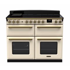 Rangemaster ESDLB110EIPPCR/AB1 Cream/Brass 18167 Estel Deluxe Bc 110 Induction Range Cooker With Top