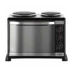Russell Hobbs RUS22780 Black Mini Oven With Hot Plates Fan Oven 