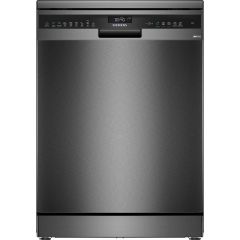 Siemens SN25EC13CE Black Steel Iq500 Free-Standing Dishwasher 60 Cm Brushed Black Steel Anti-Fingerp