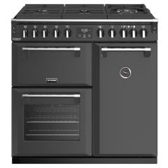 Stoves 444410271 Anthracite Richmond Dxs900d 90 Wide D/F Gas Through Glass Top.