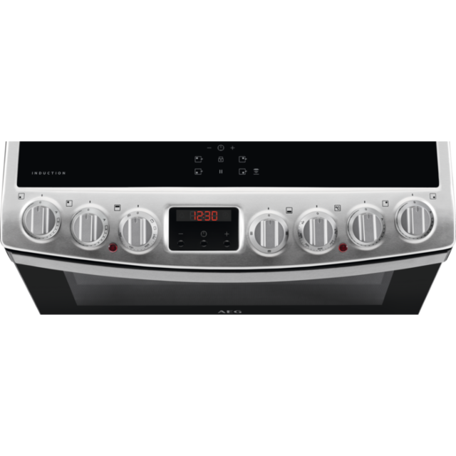 AEG CIB6732ACM 60cm Double Oven Electric Cooker with Induction Hob - Stainless