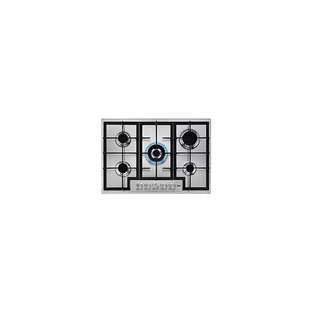 Aeg HGB75400SM Stainless Steel Hgb75400sm Slim Line Gas Hob 70Cm