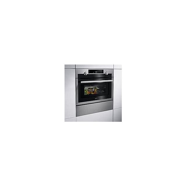 Aeg KME525800M Black / Silver Microwave And Grill With Clean Enamel Cleaning