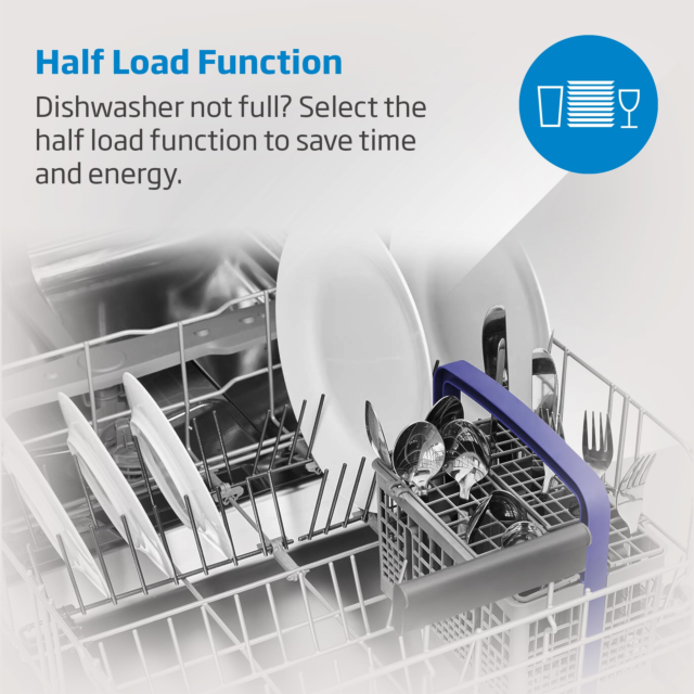 Beko BDIN16431 Integrated Full Size Dishwasher - Black Control panel - 14 Place Settings