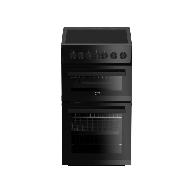 Beko EDVC503B 50cm Electric Double Oven with Ceramic Hob - Black