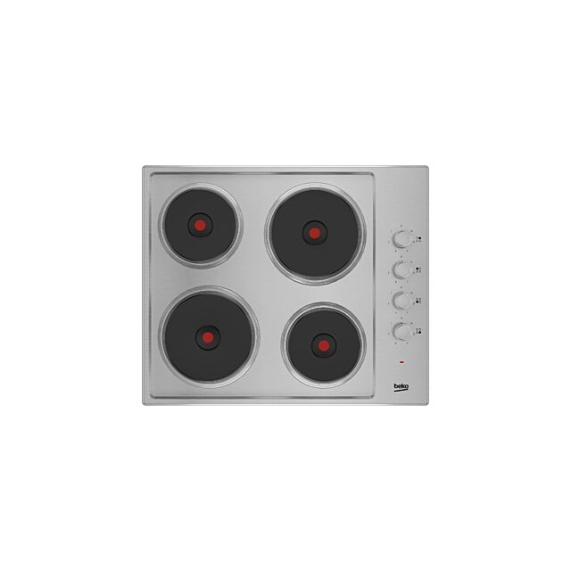 Beko HIBE64101X St. Steel Hibe64101x 60 Cm Electric Solid Plate Hob - Stainless Steel