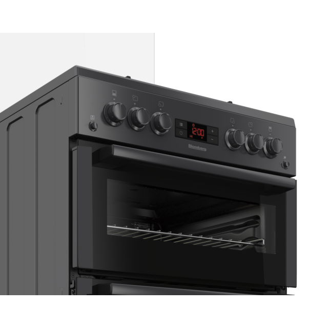 Blomberg GGN65N 60cm Double Oven Gas Cooker with Gas Hob - Anthracite