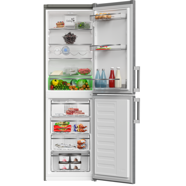 Blomberg KGM4574VPS 54cm 50/50 Frost Free Fridge Freezer - Stainless Steel Effect