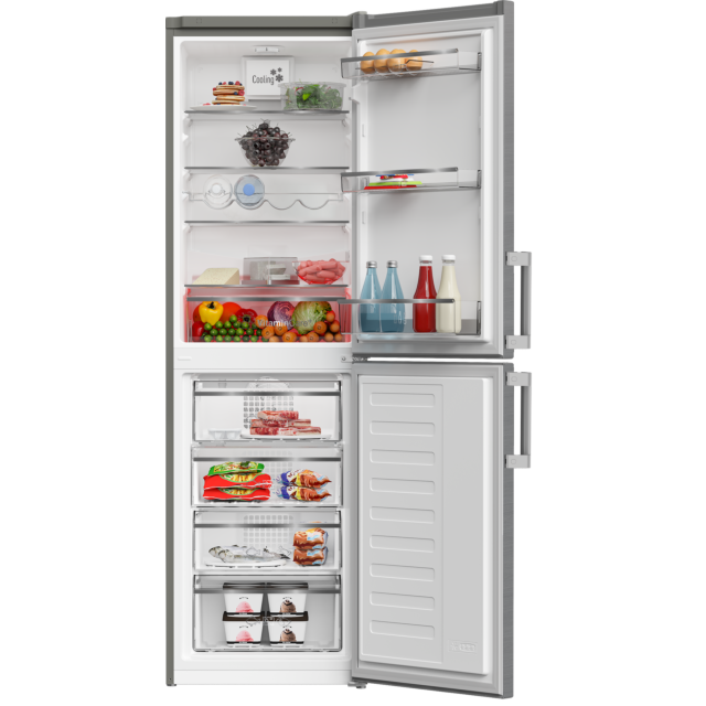 Blomberg KGM4574VPS 54cm 50/50 Frost Free Fridge Freezer - Stainless Steel Effect