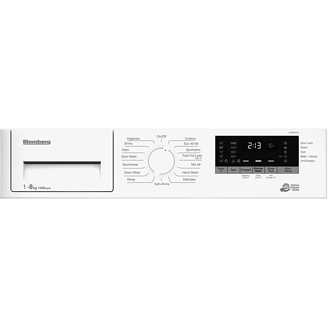 Blomberg LWI284410 8kg 1400 Spin Integrated Washing Machine with Fast Full Load - White