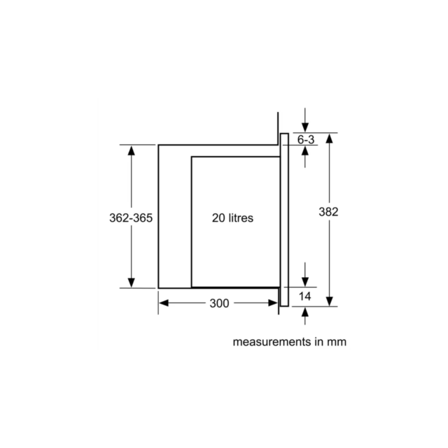 Bosch BFL523MS0B Series 4 Built-In Microwave