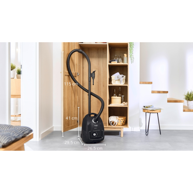 Bosch BGL38BA3GB Serie 4 ProEco 850W Bagged Cylinder Vacuum Cleaner - Black