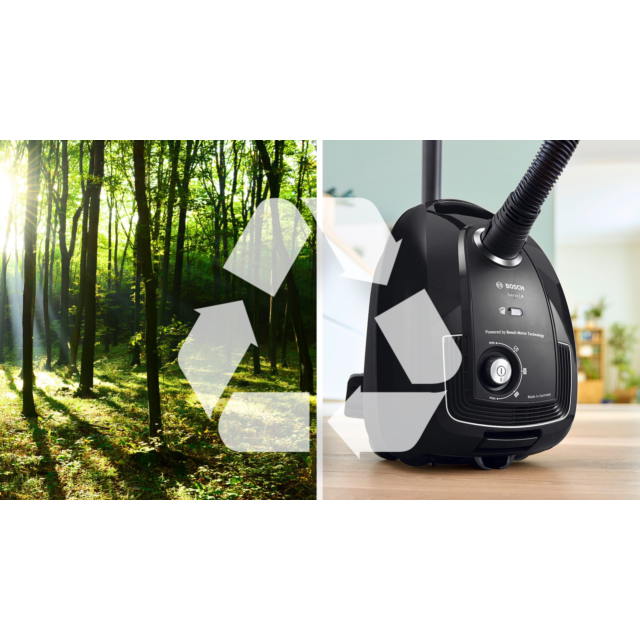 Bosch BGL38BA3GB Serie 4 ProEco 850W Bagged Cylinder Vacuum Cleaner - Black