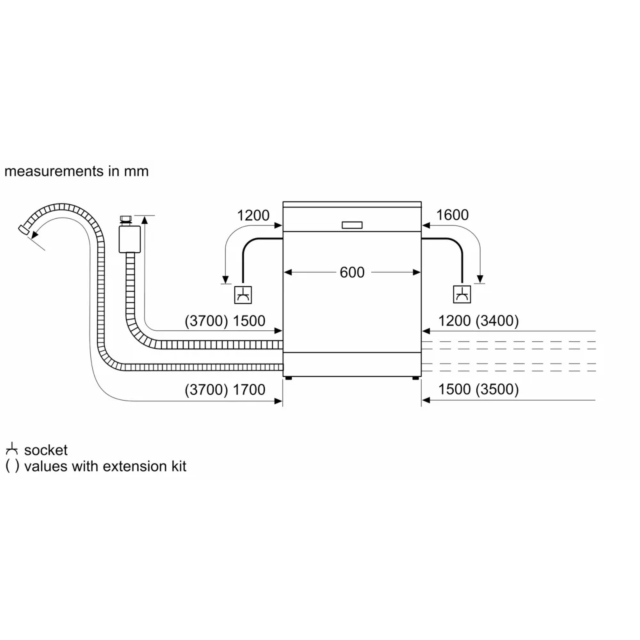 Bosch SMI2HTB02G 60cm Semi-integrated Dishwasher