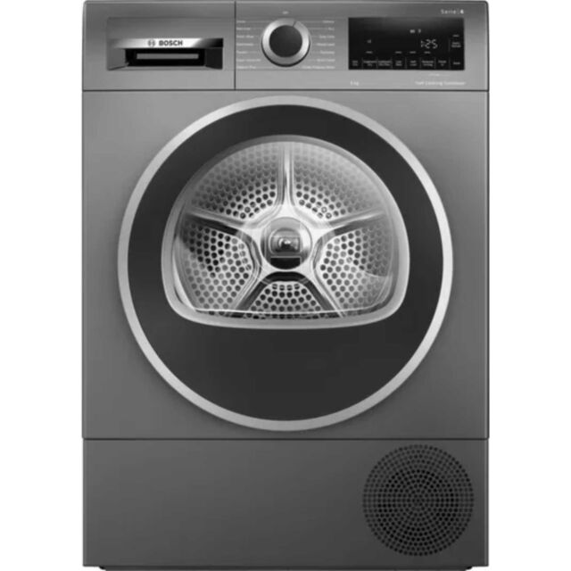 Bosch WQG245R2GB Cast Iron Grey Series 6, Heat Pump Tumble Dryer, 9 Kg
