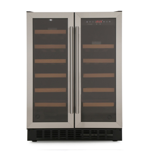 CDA FWC624SS Undercounter Double Door Wine Cooler - Stainless Steel