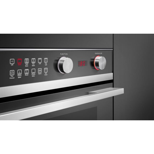 Fisher Paykel OB60SD11PX1 Black Glass Built-In Oven 60Cm, 85L, Pyrolytic