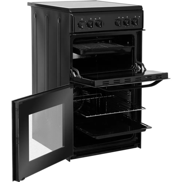 Hotpoint HD5V92KCB 50cm Twin Cavity Electric Cooker - Black