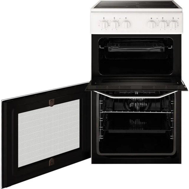 Hotpoint HD5V92KCW 50cm Twin Cavity Electric Cooker - White