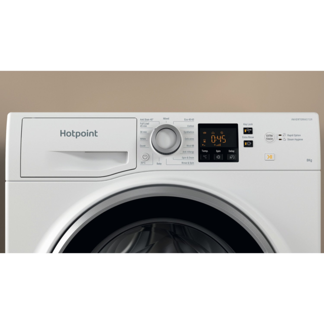 Hotpoint NSWE845CWSUKN 8kg 1400 Spin Washing Machine - White