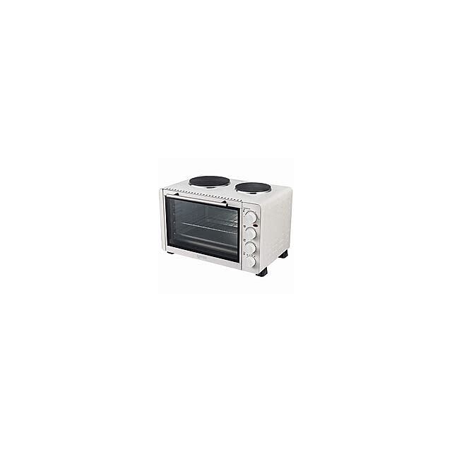 Igenix IG7130 White 30 Litre Mini Oven With Double Hotplate 