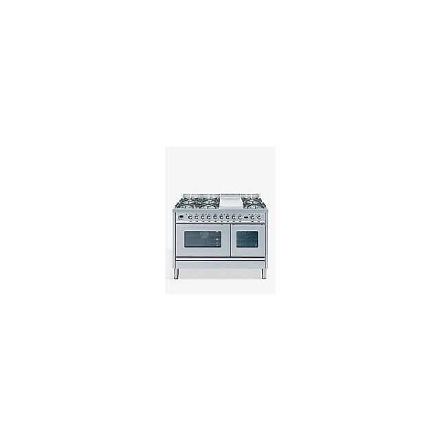 Ilve PD10SWE3/SS Stainless Steel Roma 100Cm Twin 60 / 40 4 Gas Burners + Coup De Feu 100Cm Dual Fuel
