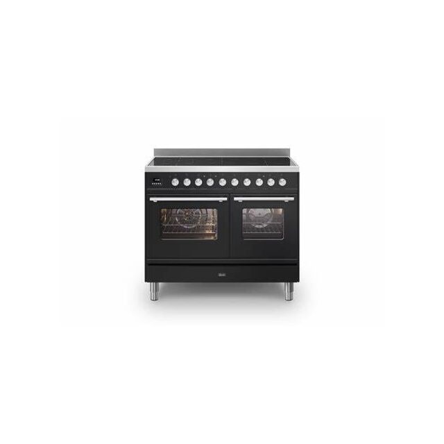 Ilve PDI106WE3/BK Gloss Black Roma 100Cm Twin 60 / 40 6 Zone Induction Fl Gloss Black