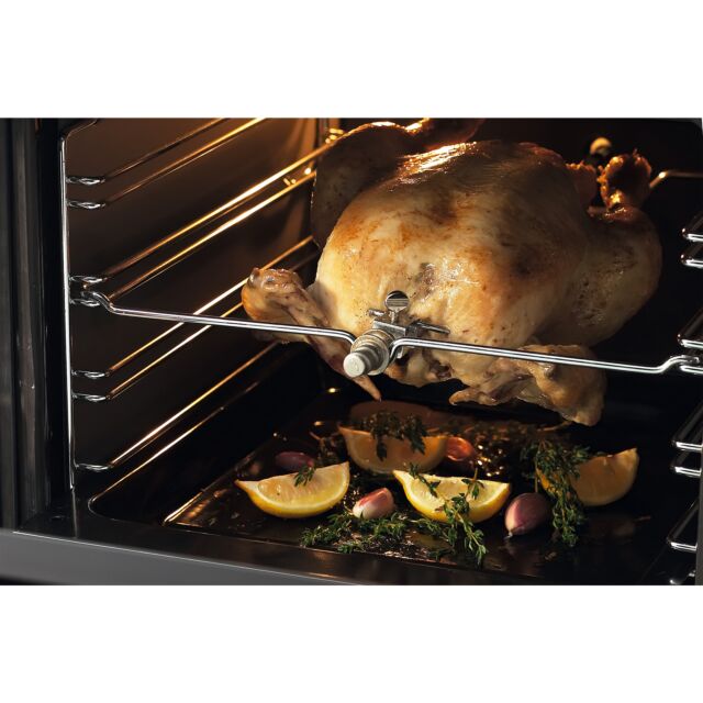 Ilve PDI10NE3/MBG Midnight Blue 100Cm Milano 6 Zone Induction Electric Range Cooker Brass Trim