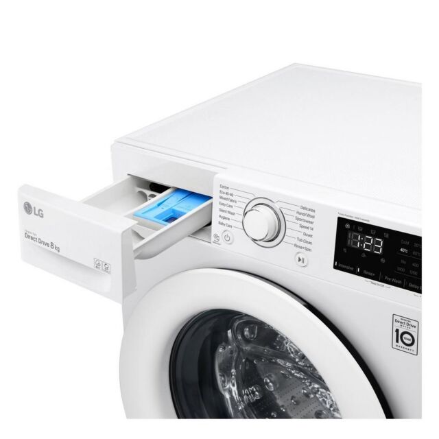 LG F4V308WNW  8Kg 1400 Spin Washing Machine - White