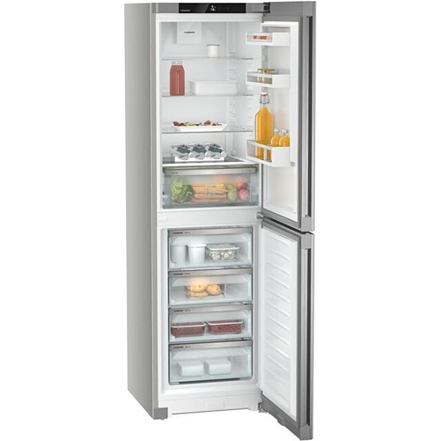 Liebherr CNSFD5704 Steel Combined Fridge-Freezer With Easyfresh And Nofrost 201.5 / 59.7 / 67.5 Cm 