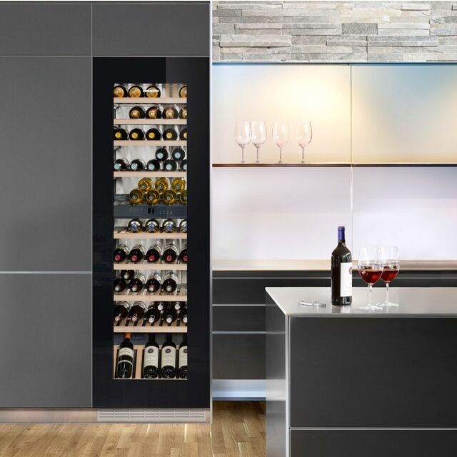 Liebherr EWTGB3583 Black + Glass Vinidor Built-In Multi-Temperature Wine Cabinet 181.6 / 59.5 / 57.2