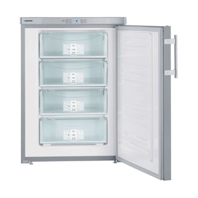 Liebherr GPESF1476 Steel Undercounter Freezer, 3 Drawers, Smartfrost, Frostprotect, 85.1 X 60.2 X 62