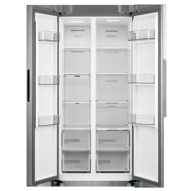 Midea MDRS619FIE46 83.5cm 460L Frost Free Fridge Freezer - Stainless Steel