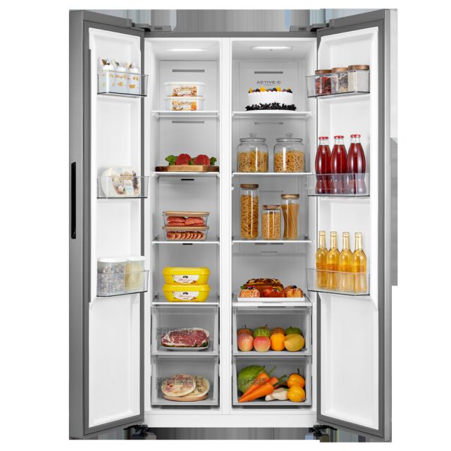 Midea MDRS619FIE46 83.5cm 460L Frost Free Fridge Freezer - Stainless Steel