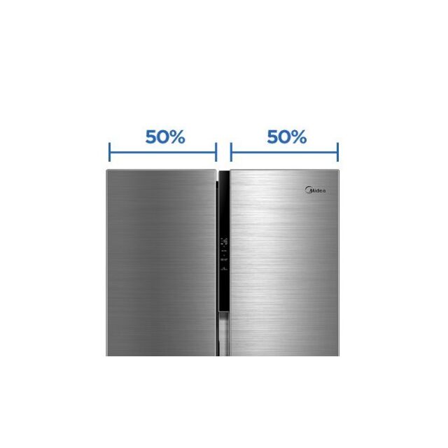 Midea MDRS619FIE46 83.5cm 460L Frost Free Fridge Freezer - Stainless Steel