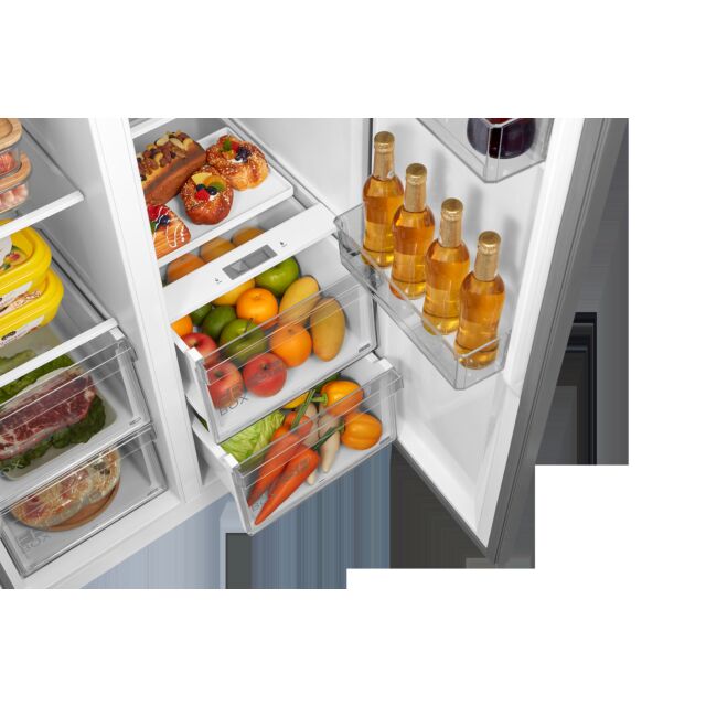 Midea MDRS619FIE46 83.5cm 460L Frost Free Fridge Freezer - Stainless Steel