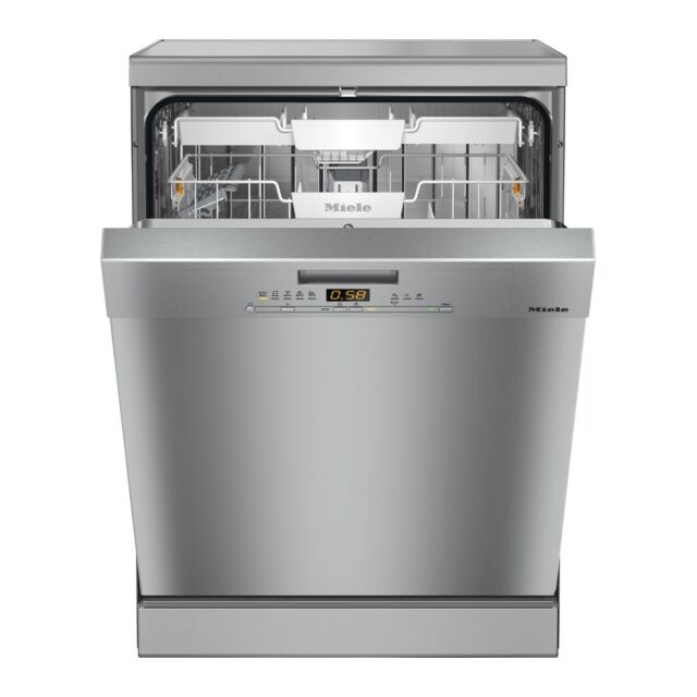 Miele G5210SC FRONT Stainless Steel Full Size Freestanding Dishwasher With Cutlery Tray