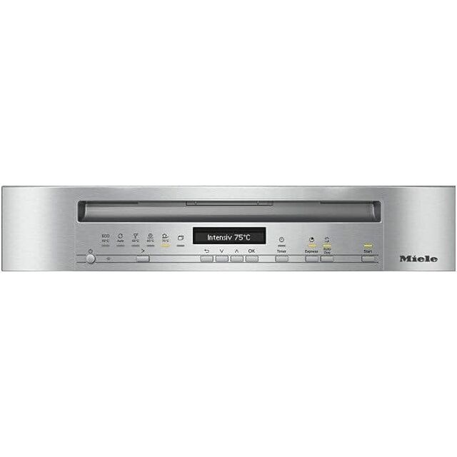Miele G7110SC Clean Steel 60Cm Wide Freestanding Dishwasher With Autodos Cutlery Tray And Quick Powe