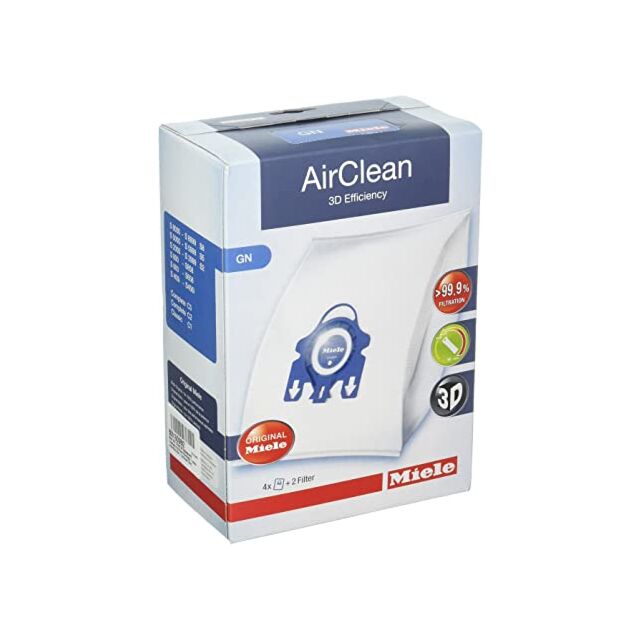 Miele GN HYCLEAN 3D Blue Efficiency Dust Bag & Filter Kit - Pack Of 4 Bags