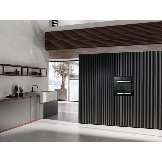 Miele H2465BP Obsidian Black Built In Single Oven With Pyro Cleaning