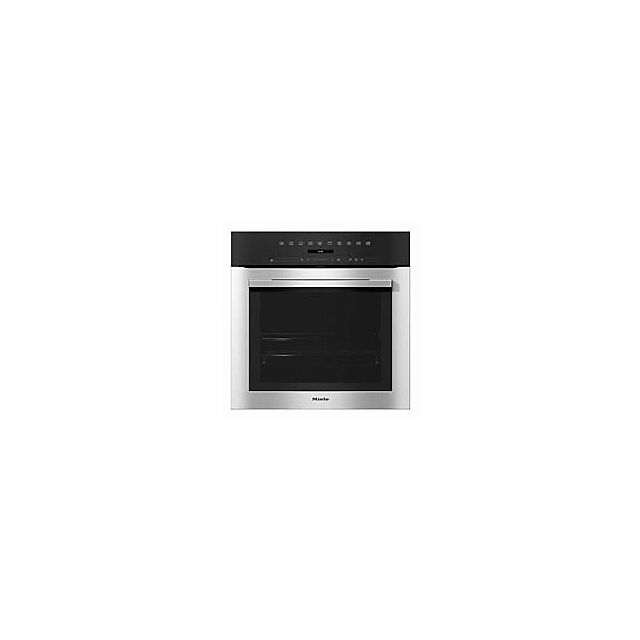 Miele H7162BP Clean Steel Single Oven - Contourline Pyrolytic Multifunction