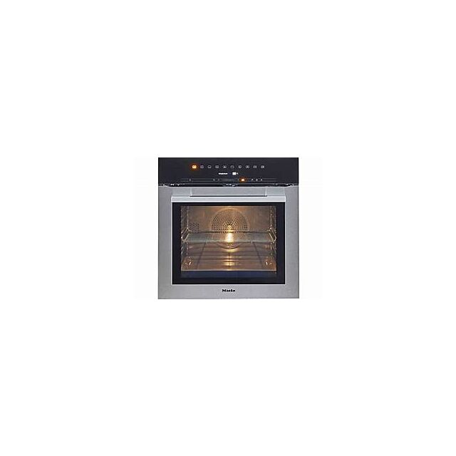 Miele H7162BP Clean Steel Single Oven - Contourline Pyrolytic Multifunction