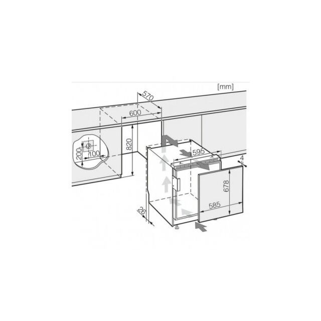Miele K9124uif Undercounter Built-In Fridge With Frozen Compartment