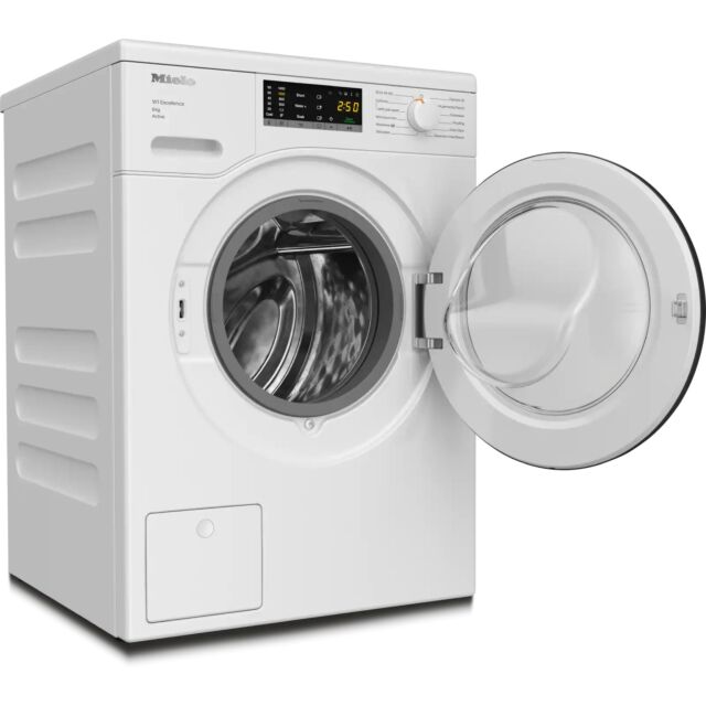 Miele WEA125 WCS Lotus White 8Kg Active A -10 %* I 8 Kg I 1400 Rpm I Capdosing I Honeycomb Drum I Ad