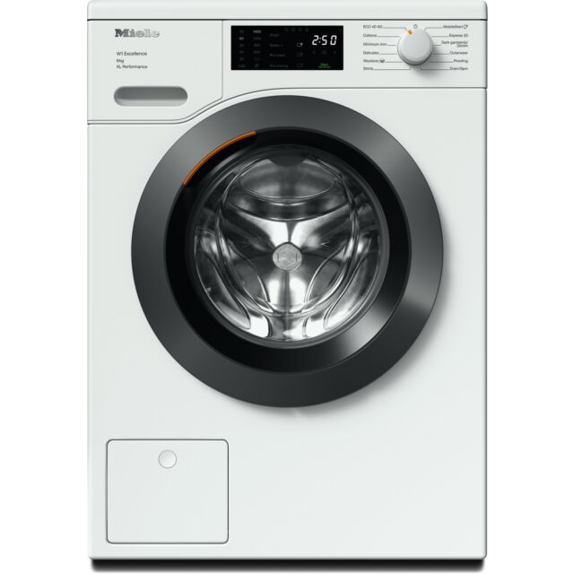Miele WED164 White W1 Front-Loader Washing Machine: With Miele@Home And 9 Kg Load Size For Smart Per